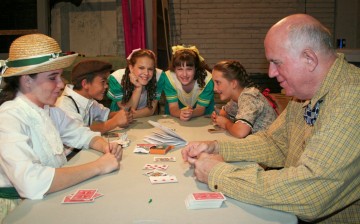 The Schickers play cards